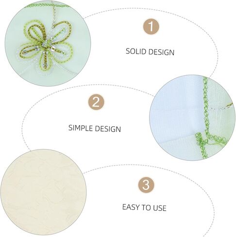 7pcs دانتيل تغطية كمبيوتر مجموعة تصميم الأزهار واقي إثبات الغبار لشاشات سطح المكتب مناسبة للمنزل والمكاتب استخدام أغطية شاشة الدانتيل الأنيقة in Kuwait