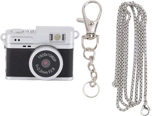 كاميرا Sanpyl Mini Keychain ، FHD 1080p الكاميرا الرقمية الرجعية ، كاميرات فيديو صغيرة مضغوطة مع مصباح ملء LED ، للتصوير الفوتوغرافي في الهواء الطلق (أسود) in Saudi Arabia