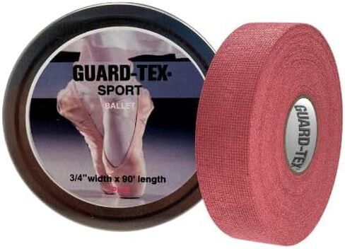شريط باليه وردي من Guard-Tex مقاس ¾ بوصة - لفافة أصابع القدم ذاتية الالتصاق لحماية مرنة ومقاومة للتقرحات - لفافة ضمادة ذاتية اللصق للرقص والرياضة والمزيد، لفافة ضمادة - لفة واحدة × 7 ½ ياردة in Saudi Arabia