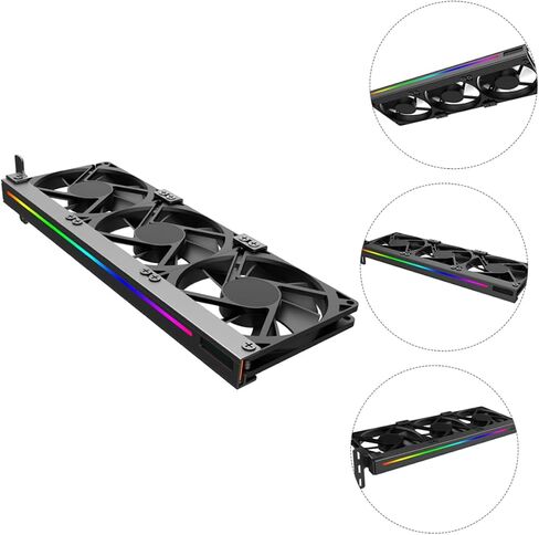 Coheali Argb RGB التبريد مروحة لبطاقة الرسومات PIN صامت GPU مروحة مبرد مع تبديد حرارة الرياح المباشرة لبطاقة فيديو سطح المكتب in Kuwait