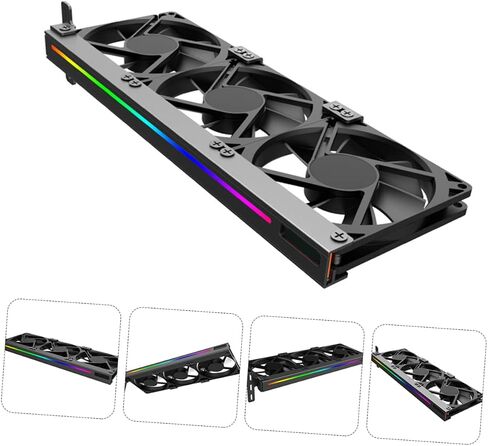 Coheali Argb RGB التبريد مروحة لبطاقة الرسومات PIN صامت GPU مروحة مبرد مع تبديد حرارة الرياح المباشرة لبطاقة فيديو سطح المكتب in Kuwait