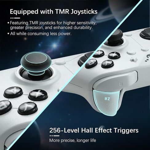 GuliKit ES PRO Wireless PC Gaming Controller for Switch 1/2, Windows/Android/Mac/Steam Deck with 3.25ms Low Latency, Magnetic TMR Joysticks, Switch1/2 Wake-Up, Tactile Switch D-pad - Black in Saudi Arabia