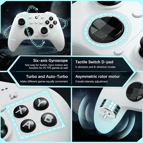GuliKit ES PRO Wireless PC Gaming Controller for Switch 1/2, Windows/Android/Mac/Steam Deck with 3.25ms Low Latency, Magnetic TMR Joysticks, Switch1/2 Wake-Up, Tactile Switch D-pad - Black in Saudi Arabia