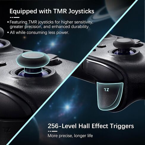GuliKit ES PRO Wireless PC Gaming Controller for Switch 1/2, Windows/Android/Mac/Steam Deck with 3.25ms Low Latency, Magnetic TMR Joysticks, Switch1/2 Wake-Up, Tactile Switch D-pad - Black in Saudi Arabia