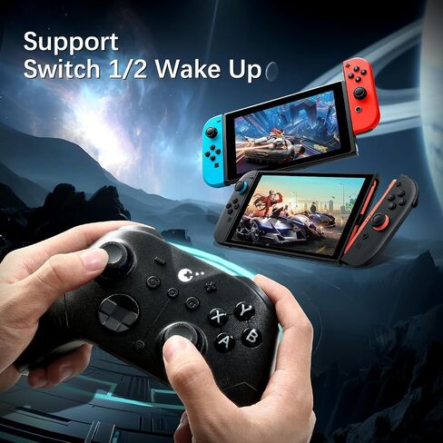 GuliKit ES PRO Wireless PC Gaming Controller for Switch 1/2, Windows/Android/Mac/Steam Deck with 3.25ms Low Latency, Magnetic TMR Joysticks, Switch1/2 Wake-Up, Tactile Switch D-pad - Black in Saudi Arabia