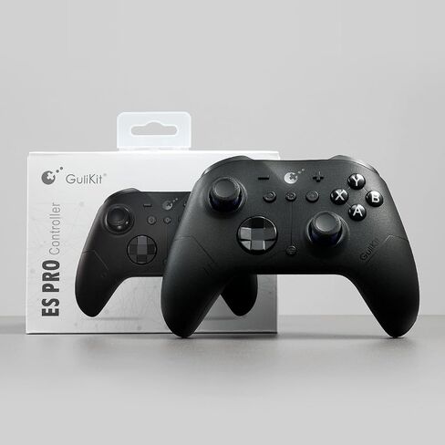 GuliKit ES PRO Wireless PC Gaming Controller for Switch 1/2, Windows/Android/Mac/Steam Deck with 3.25ms Low Latency, Magnetic TMR Joysticks, Switch1/2 Wake-Up, Tactile Switch D-pad - Black in Saudi Arabia