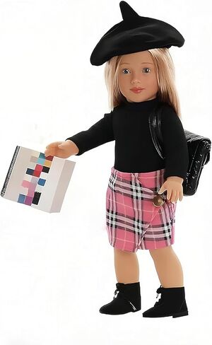 مجموعة دمى عصرية للفتيات من DOLLFUN مقاس 45.72 سم جين (عشاق الموضة) دمية أنيقة مع شعر للتصفيف والملابس والأحذية والإكسسوارات. شعر أشقر و عيون زرقاء، قوقازي in Kuwait