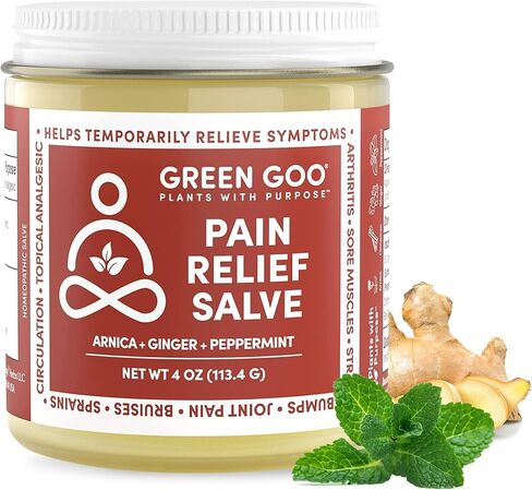 مرهم طبيعي للعناية بالبشرة من جرين جو، لتخفيف الآلام مع زهرة الأرنيكا، علبة سفر بحجم 0.7 أونصة، 4 عبوات in Kuwait