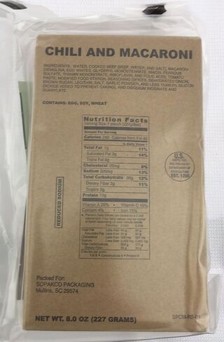 حالة من 14 Sopakco Sure -Pak Mre تقلص وجبات الحصص الطارئة الصوديوم - جاهزة لتناول مصنع مختومة ومختومة in Saudi Arabia