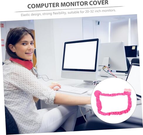 1pc شاشة جميلة غطاء حماية مرونة الغبار للشاشات تصميم لطيف من السهل تنظيف مادة متينة لمنع تراكم الغبار in Kuwait