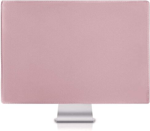 MOSISO Eyeglasses Holder Plush Lined PU Leather Stand Case&Monitor Dust Cover 26, 27, 28, 29 inch Anti-Static Dustproof LCD/LED/HD Panel Case Computer Screen Protective Sleeve, Pink&Rose Gold in Saudi Arabia