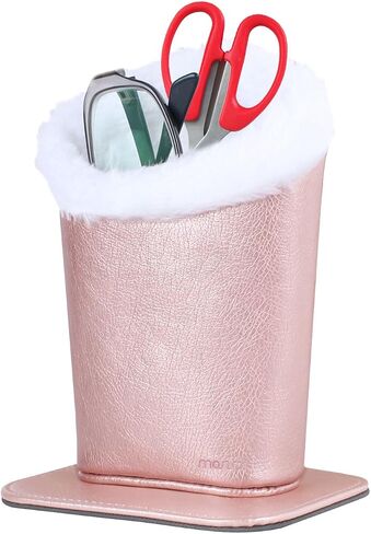MOSISO Eyeglasses Holder Plush Lined PU Leather Stand Case&Monitor Dust Cover 26, 27, 28, 29 inch Anti-Static Dustproof LCD/LED/HD Panel Case Computer Screen Protective Sleeve, Pink&Rose Gold in Saudi Arabia