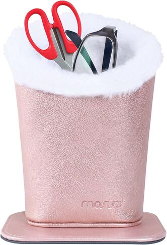 MOSISO Eyeglasses Holder Plush Lined PU Leather Stand Case&Monitor Dust Cover 26, 27, 28, 29 inch Anti-Static Dustproof LCD/LED/HD Panel Case Computer Screen Protective Sleeve, Pink&Rose Gold in Saudi Arabia