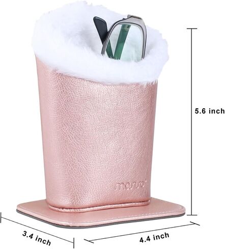 MOSISO Eyeglasses Holder Plush Lined PU Leather Stand Case&Monitor Dust Cover 26, 27, 28, 29 inch Anti-Static Dustproof LCD/LED/HD Panel Case Computer Screen Protective Sleeve, Pink&Rose Gold in Saudi Arabia