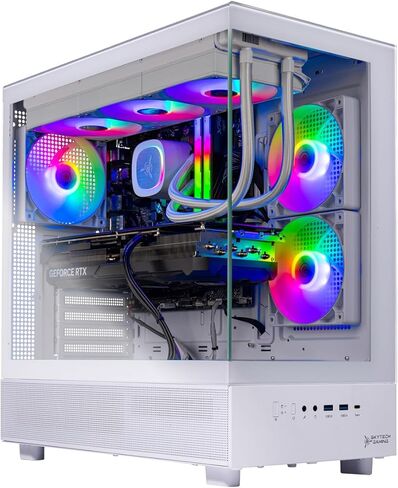 Skytech Gaming Azure 3 Desktop PC ، Ryzen 7 9800x3d 4.7 GHz (5.2 GHz Turbo) ، NVIDIA RTX 5060 TI 16GB ، 1TB GEN4 NVME SSD ، 32GB DDR5 RAM 6000 RGB ، 850W GOLD ATX 3 PSU ، 360MM ARGB AIO in Saudi Arabia