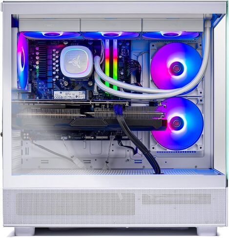 Skytech Gaming Azure 3 Desktop PC ، Ryzen 7 9800x3d 4.7 GHz (5.2 GHz Turbo) ، NVIDIA RTX 5060 TI 16GB ، 1TB GEN4 NVME SSD ، 32GB DDR5 RAM 6000 RGB ، 850W GOLD ATX 3 PSU ، 360MM ARGB AIO in Saudi Arabia