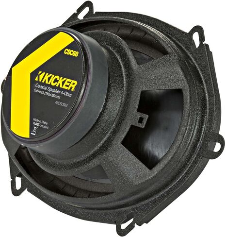 KICKER 46CSC684 CS Series 6x8 Inches Coaxial Car Speakers – 2 Pairs (4 Speakers), 2-Way Car Audio Upgrade, 225W Peak Power, EVC Technology, Polypropylene Cone, Zero-Protrusion Tweeters in Saudi Arabia