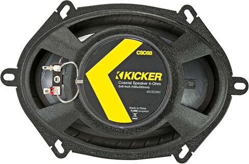 KICKER 46CSC684 CS Series 6x8 Inches Coaxial Car Speakers – 2 Pairs (4 Speakers), 2-Way Car Audio Upgrade, 225W Peak Power, EVC Technology, Polypropylene Cone, Zero-Protrusion Tweeters in Saudi Arabia