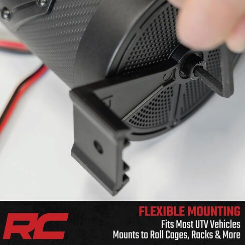 Rough Country UTV Bluetooth Soundbar - 500W صوت مقاوم للماء مع 8 مكبرات صوت ، أضواء RGB ، راديو FM و AUX ، FIT Universal in Saudi Arabia