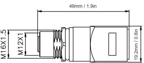 M12 to RJ45 Industrial Ethernet Cable M12 D Code 4Pin Male Cable IP67 Waterproof Connecting Line Wire - 3Meters/9.8ft in Kuwait