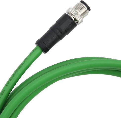 M12 to RJ45 Industrial Ethernet Cable M12 D Code 4Pin Male Cable IP67 Waterproof Connecting Line Wire - 3Meters/9.8ft in Kuwait