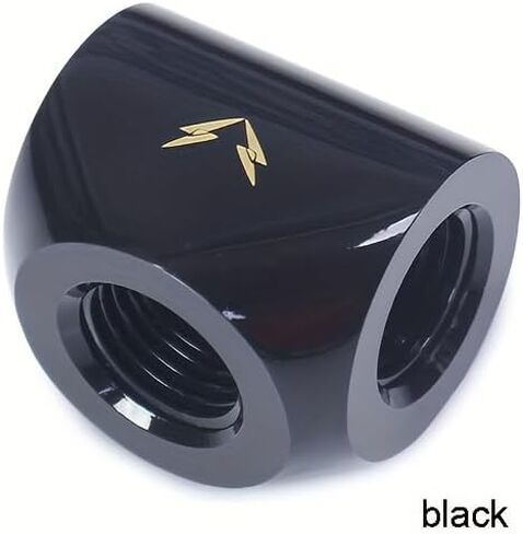 Generic 2PCS G1/4 Three-Way Joint for PC Water Cooling System (Black) in Saudi Arabia