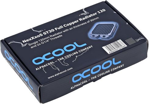 Alphacool Nexxxos ST30 Full Copper Clafiator120 ، 120 مم × 1 ، مروحة واحدة ، أسود in Saudi Arabia