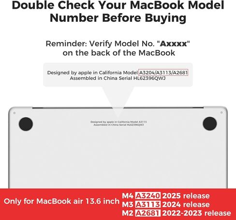 Icasso لـ MacBook Air 13.6 بوصة Case 2025 2024-2022 الإصدار M4 M3 M2 Model A3240 A3113 A2681 (Pink Flower Patchwork) in Kuwait
