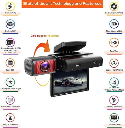 Dash Cam 1080p ، dashcams مع Camera Dash Dish Night Goiss for Cars Loop تسجيل 170 درجة من وضع كاميرا Care Carm in Saudi Arabia