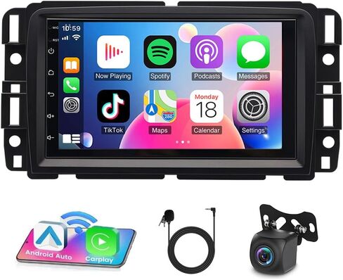 4G+64G Android 14 Apple CarPlay Car Radio for Chevrolet Traverse 2013-2017 for GMC Acadia 2013-2017 for Buick Enclave 2013-2017,7 Inch Touch Screen Stereo with GPS SWC Wireless Android Auto in Saudi Arabia