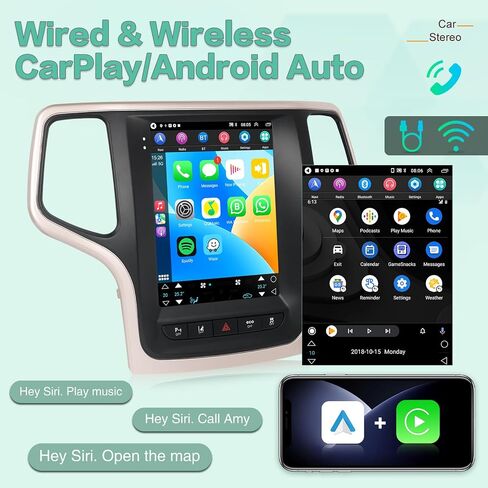 2g+64g راديو لجيب Grand Cherokee 2014-2020 ، 9.7 بوصة شاشة Android Touch Screen Grand Cherokee Car Stereo ، Carplay/Android Auto/Hi-Fi Audio/1080p/SWC/Bluetooth in Saudi Arabia
