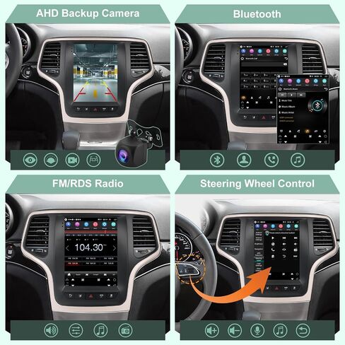 2g+64g راديو لجيب Grand Cherokee 2014-2020 ، 9.7 بوصة شاشة Android Touch Screen Grand Cherokee Car Stereo ، Carplay/Android Auto/Hi-Fi Audio/1080p/SWC/Bluetooth in Saudi Arabia