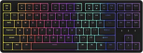 IROK FE87/104 RGB Mechanical Keyboard, Hot Swappable, Customizable Backlit, Magnet Upper Cover Type-C Wired Gaming Keyboard for Mac Windows-Black/Red Switch in Saudi Arabia
