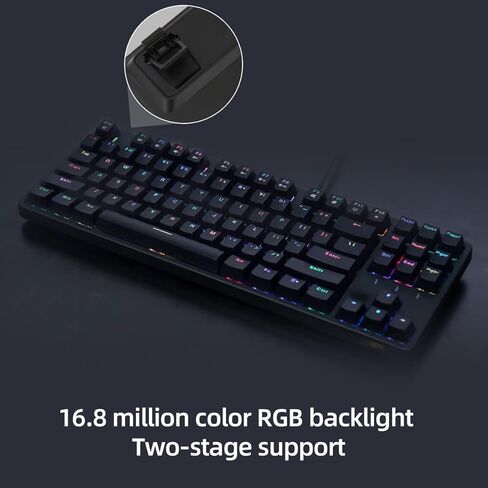 IROK FE87/104 RGB Mechanical Keyboard, Hot Swappable, Customizable Backlit, Magnet Upper Cover Type-C Wired Gaming Keyboard for Mac Windows-Black/Red Switch in Saudi Arabia