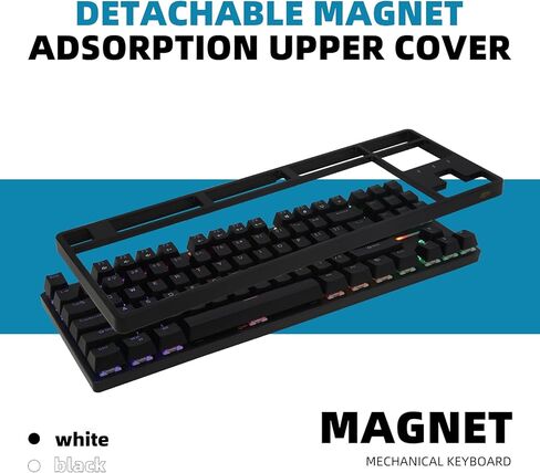 IROK FE87/104 RGB Mechanical Keyboard, Hot Swappable, Customizable Backlit, Magnet Upper Cover Type-C Wired Gaming Keyboard for Mac Windows-Black/Red Switch in Saudi Arabia
