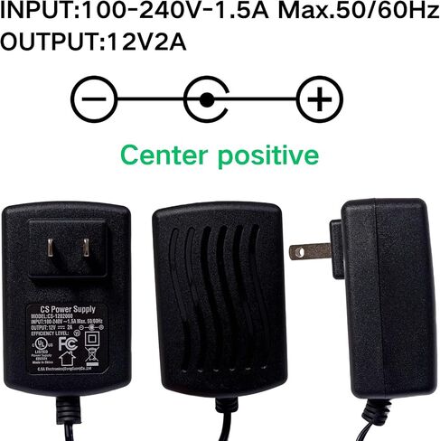 محول الطاقة 12V 2A ، AC 100-240V إلى DC 12V 2000ma ، 5.5 مم × 2.1 مم ، سلك 3.94 قدم ، شاحن جدران الولايات المتحدة لكاميرا CCTV ، DVR ، NVR ، مصابيح الشريط LED ، جهاز التوجيه ، الأجهزة الصوتية in Kuwait