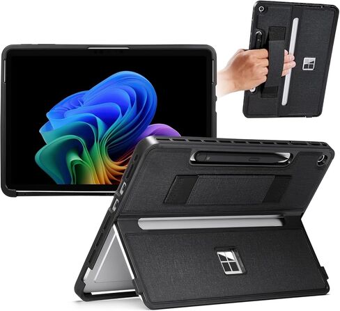 Cobak Rugged Case لـ Microsoft Surface Pro 12 "2025 ، غطاء وقائي مقاوم للصدمات مع حزام يدوي ، ركيستاند متعدد الزوايا ، حامل قلم مدمج ، متوافق مع لوحة مفاتيح غطاء النوع in Saudi Arabia