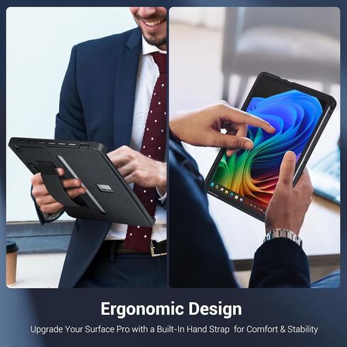 Cobak Rugged Case لـ Microsoft Surface Pro 12 "2025 ، غطاء وقائي مقاوم للصدمات مع حزام يدوي ، ركيستاند متعدد الزوايا ، حامل قلم مدمج ، متوافق مع لوحة مفاتيح غطاء النوع in Saudi Arabia