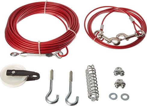 Ruffin' It 15 Foot Cable Tie Out with Corkscrew Stake for Dogs Up To 70lbs in Saudi Arabia