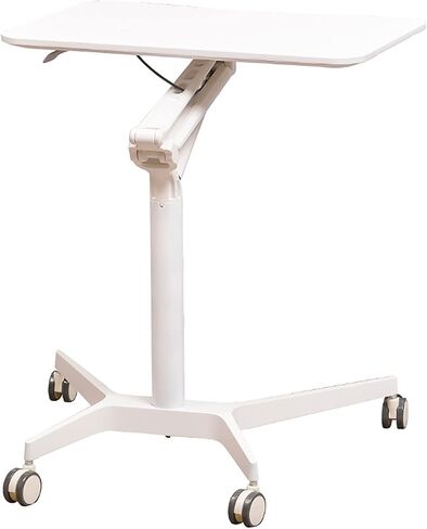 Adjustable Mobile Side Table with Wheels - Overbed Computer Table for Reading & Nursing, Ideal for Bedridden & Elderly, Height Adjustable Sofa End Table in Saudi Arabia