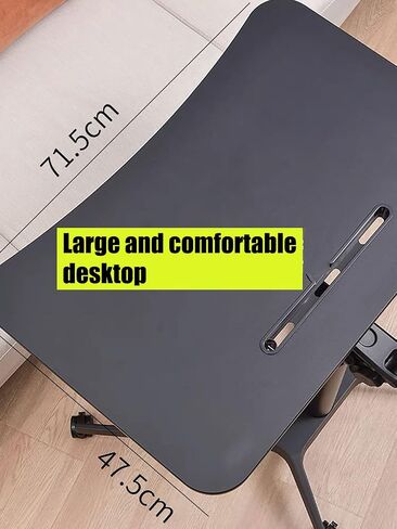 Adjustable Mobile Side Table with Wheels - Overbed Computer Table for Reading & Nursing, Ideal for Bedridden & Elderly, Height Adjustable Sofa End Table in Saudi Arabia