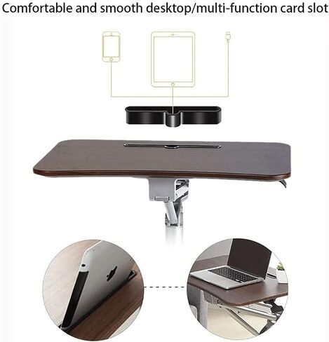 Adjustable Mobile Side Table with Wheels - Overbed Computer Table for Reading & Nursing, Ideal for Bedridden & Elderly, Height Adjustable Sofa End Table in Saudi Arabia