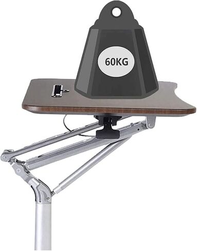 Adjustable Mobile Side Table with Wheels - Overbed Computer Table for Reading & Nursing, Ideal for Bedridden & Elderly, Height Adjustable Sofa End Table in Saudi Arabia