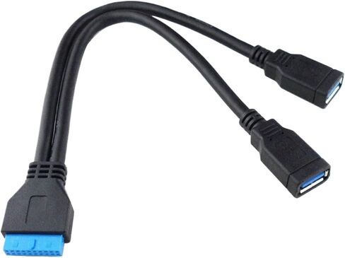 Motherboard USB 3.0 20pin Male to USB 3.0 Female Cord for PC Computer Case 2 Port USB3.0 to Mainboard 20Pin Header Adapter in Saudi Arabia