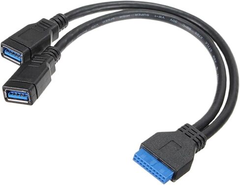 Motherboard USB 3.0 20pin Male to USB 3.0 Female Cord for PC Computer Case 2 Port USB3.0 to Mainboard 20Pin Header Adapter in Saudi Arabia