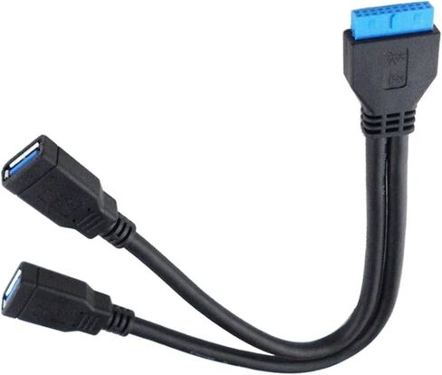 Motherboard USB 3.0 20pin Male to USB 3.0 Female Cord for PC Computer Case 2 Port USB3.0 to Mainboard 20Pin Header Adapter in Saudi Arabia