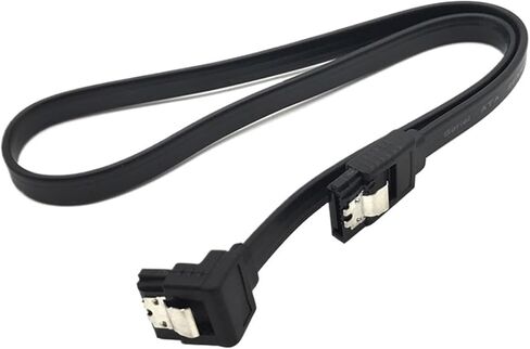 40/50cm Sata3.0 Sol*/id State Hard Disk Serial Data Cable Multi-Color Multi-Spec Flexible Sata Hard Disk Fast Transmission Cable(0.4m,Right Angle Black) in Kuwait