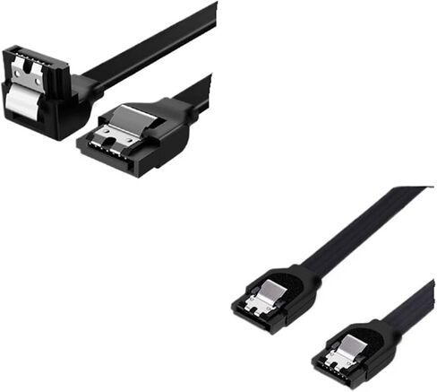 40/50cm Sata3.0 Sol*/id State Hard Disk Serial Data Cable Multi-Color Multi-Spec Flexible Sata Hard Disk Fast Transmission Cable(0.4m,Right Angle Black) in Saudi Arabia