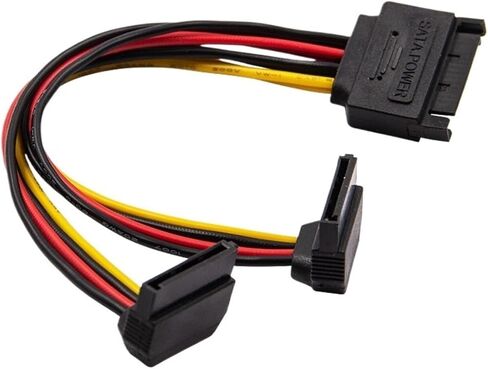 SATA II DISK POWER 15PIN SATA MALE TO 2 15PIN POWER HDD SPLITTER H &*igh qu> ality y 1 to 2 cable cable in Saudi Arabia