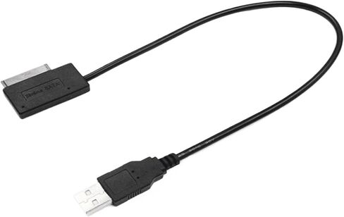 USB 2.0 to M1ni Sata II 7+6 13Pin Adapter Converter Cable for CD/DVD ROM Slimline Drive Converter HDD Caddy in Saudi Arabia